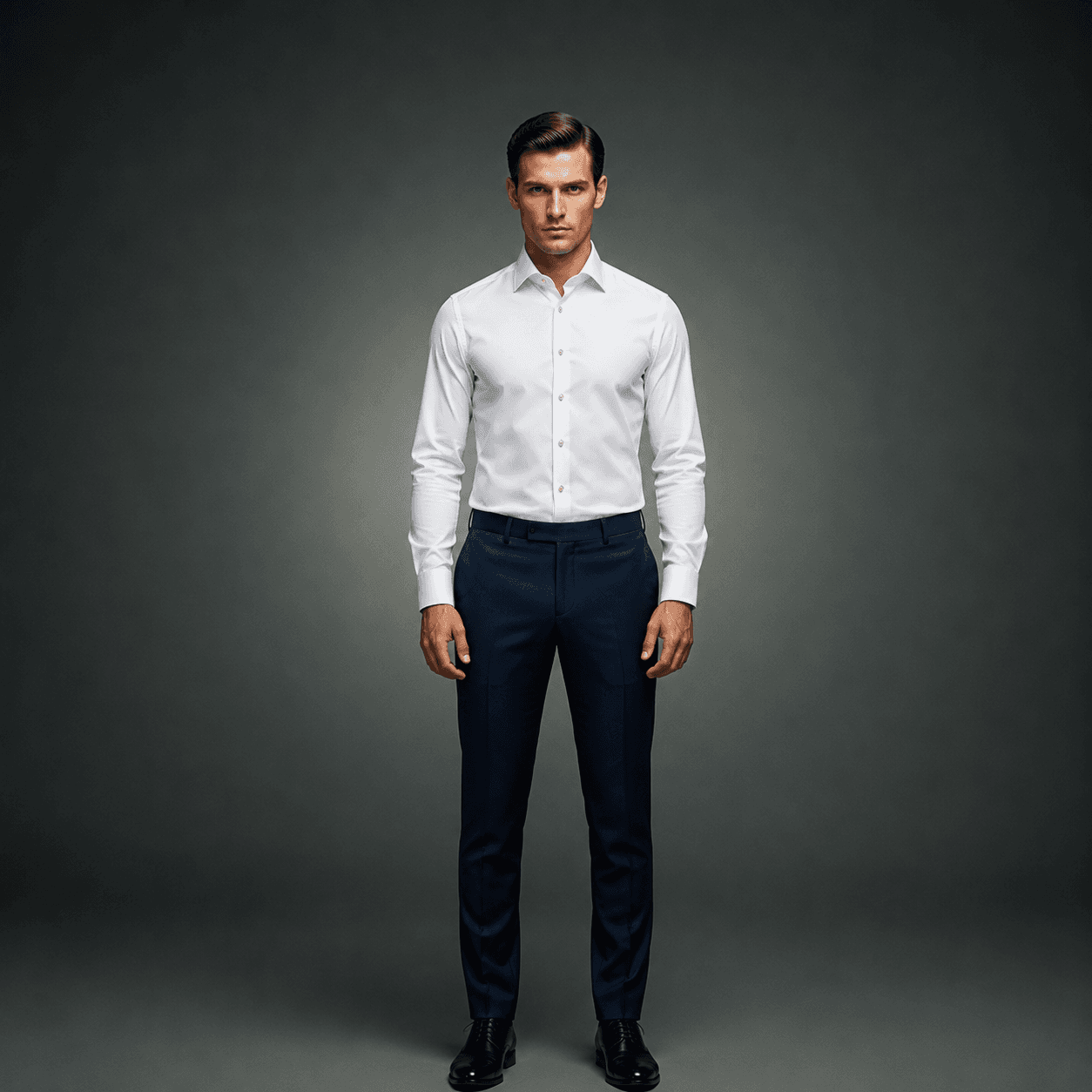 Dress Shirt — White Poplin